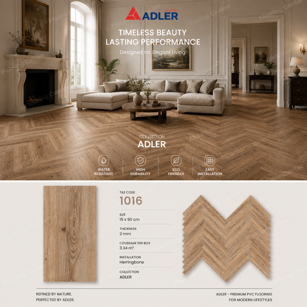 کفپوش جناغی آدلر ADLER با طرح هیرینگبون