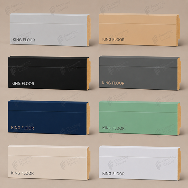قرنیز MDF کینگ فلور KING FLOOR با روکش ملامینه مناسب پارکت و کفپوش